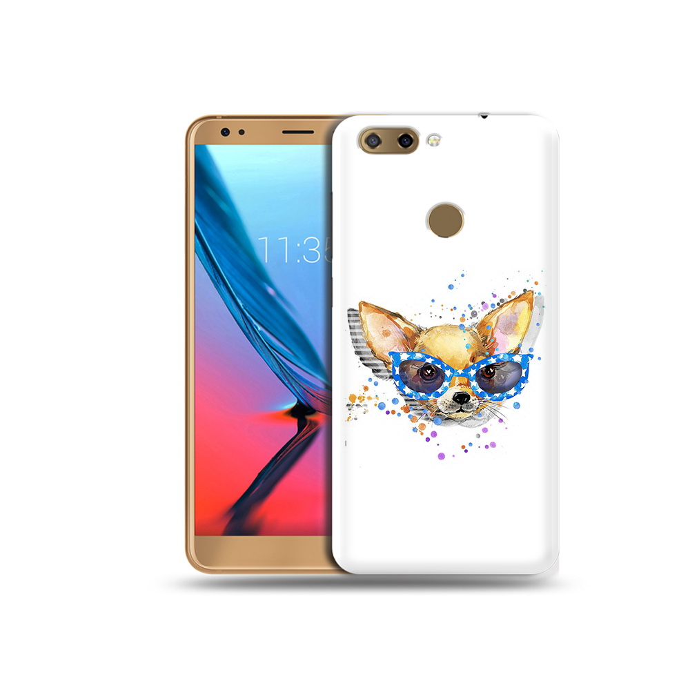

Чехол MyPads Tocco для ZTE Blade V9 чихуа-хуа в очках (PT106427.464.691), Прозрачный, Tocco