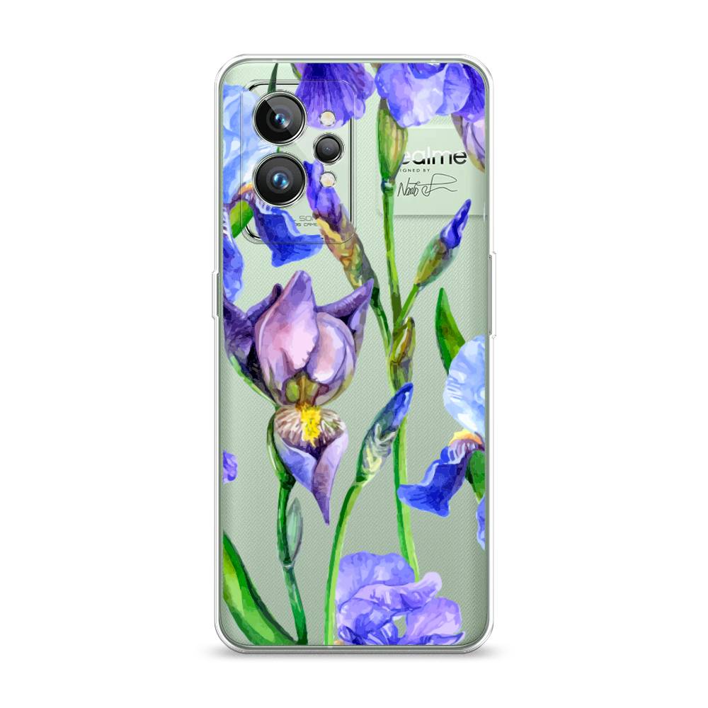 

Чехол Awog на Realme GT 2 Pro "Синие ирисы", Разноцветный, 258650-8