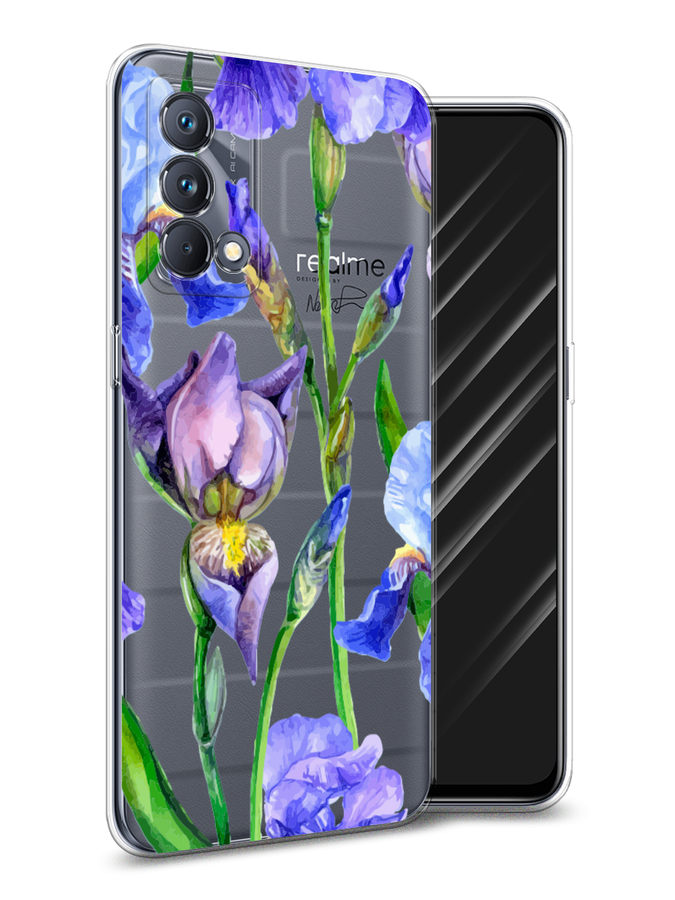 

Чехол Awog на Realme GT Master Edition "Синие ирисы", Разноцветный, 2510450-8