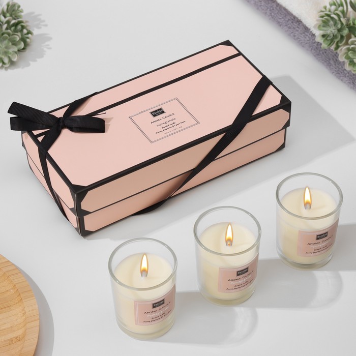 

Набор свечей ароматических Menahem Aroma Candle гранат, 3 шт