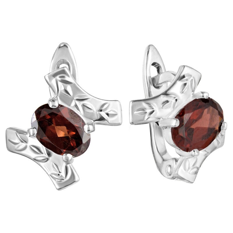

Серьги из серебра с гранатом LAZURIT-ONLINE 8123PD, 8123PD
