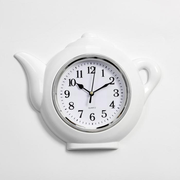 фото Часы настенные, серия: кухня, "чайник", дискретный ход, d-13 см, 30 х 23 см china
