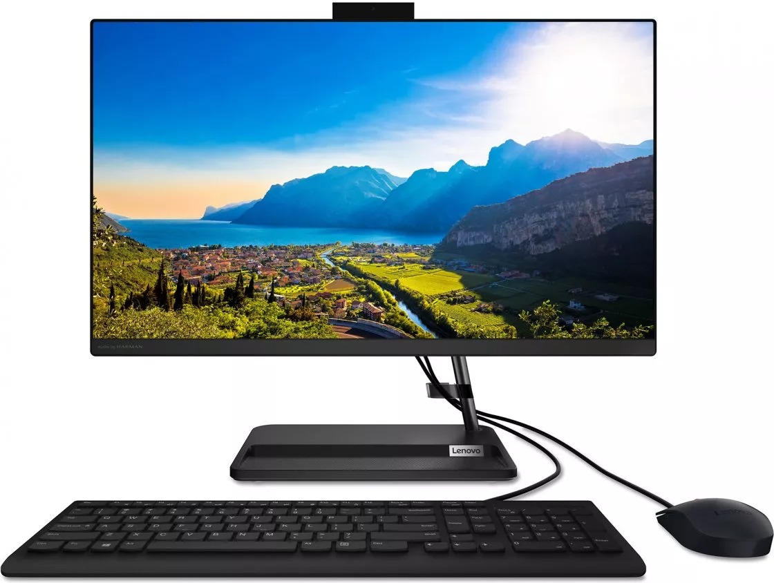 фото Моноблок lenovo ideacentre aio 3 24itl6 23.8 black (f0g0000hrk)