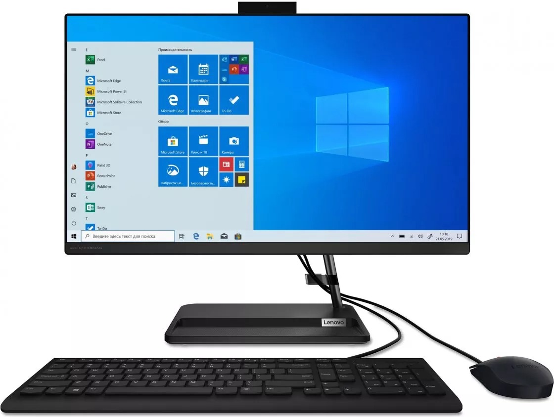 фото Моноблок lenovo ideacentre aio 3 24itl6 23.8 black (f0g0000srk)