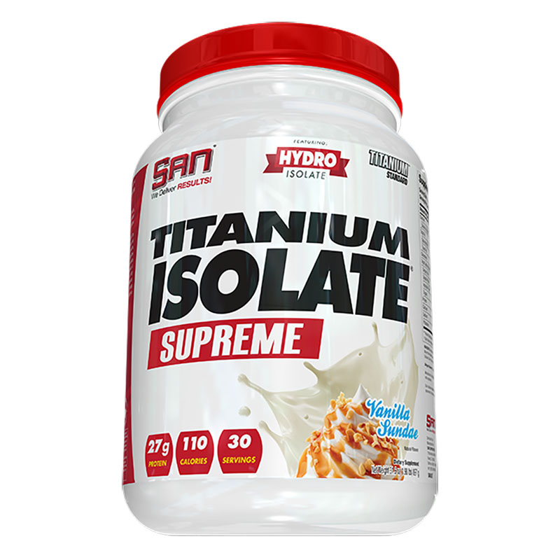 

Протеин SAN Titanium Isolate Supreme, 908 грамм, вкус: ванильное мороженое