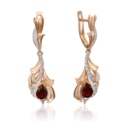 

Серьги из красного золота с гранатом PLATINA jewelry 02-4546-00-264-1110-57_0, 02-4546-00-264-1110-57_0