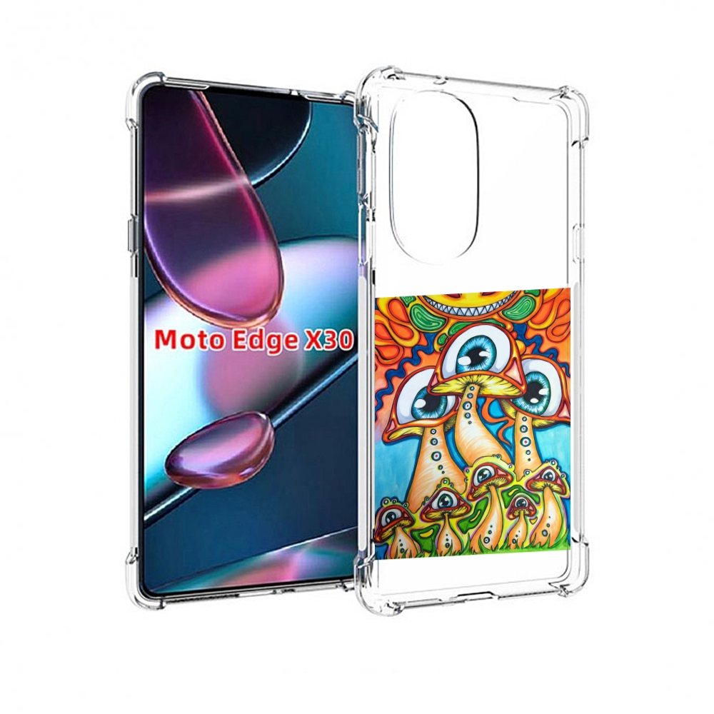 

Чехол MyPads грибы с глазами для Motorola Moto Edge X30, Прозрачный, Tocco