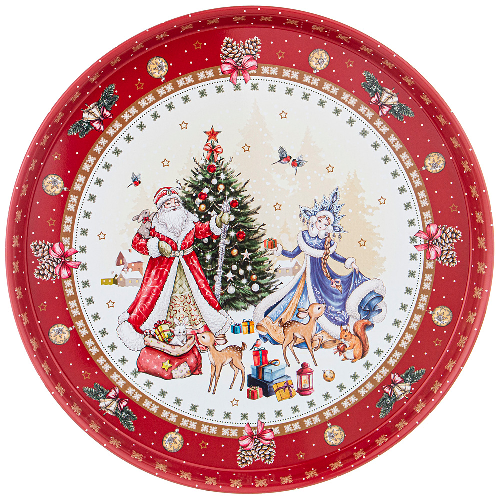 фото Поднос сервировочный agness "christmas collection" 33*2,1 см agness_898-026