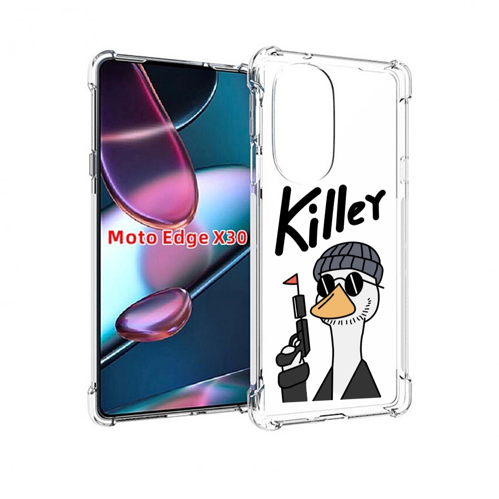 

Чехол MyPads гусь-с-пистолет для Motorola Moto Edge X30, Прозрачный, Tocco