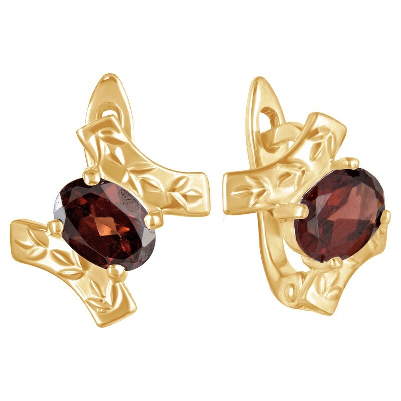 

Серьги из серебра с гранатом LAZURIT-ONLINE 8123YG, 8123YG