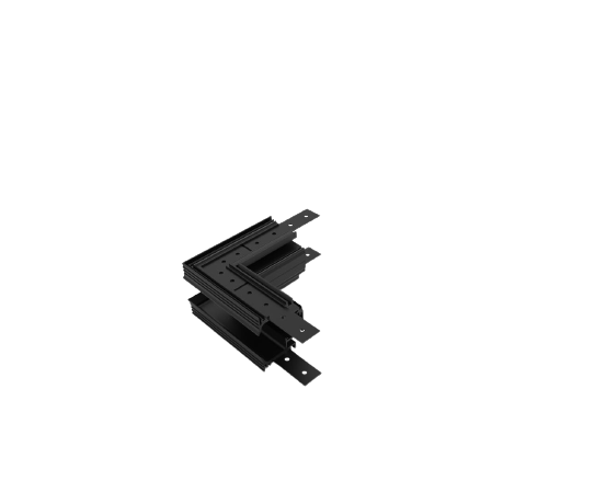 

Коннектор настенный внутренний 100x100 черный ELVAN, T-100x100-IN-BK