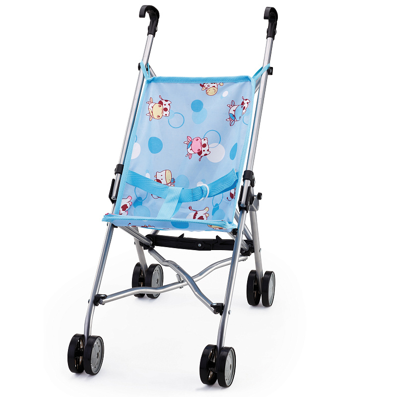 Коляска для кукол Bayer DesignDolls Buggy голубая с коровами