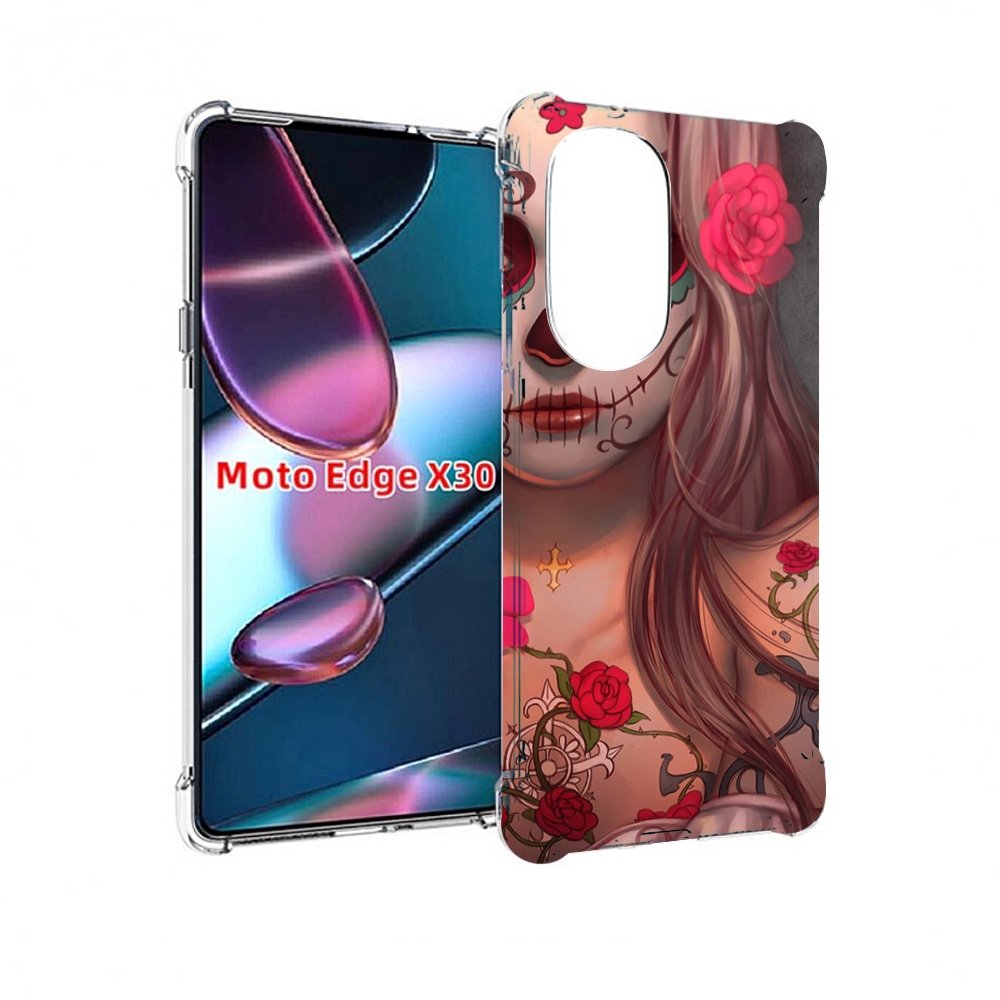 

Чехол MyPads девочка в рисунках для Motorola Moto Edge X30, Прозрачный, Tocco