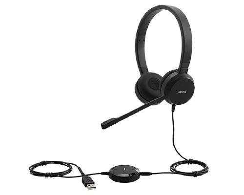 фото Гарнитура lenovo pro wired stereo voip headset (4xd0s92991)