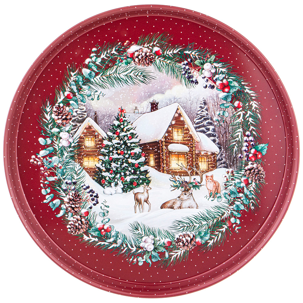 

Поднос сервировочный agness "Новый год" 33*2,1 см Agness_898-043