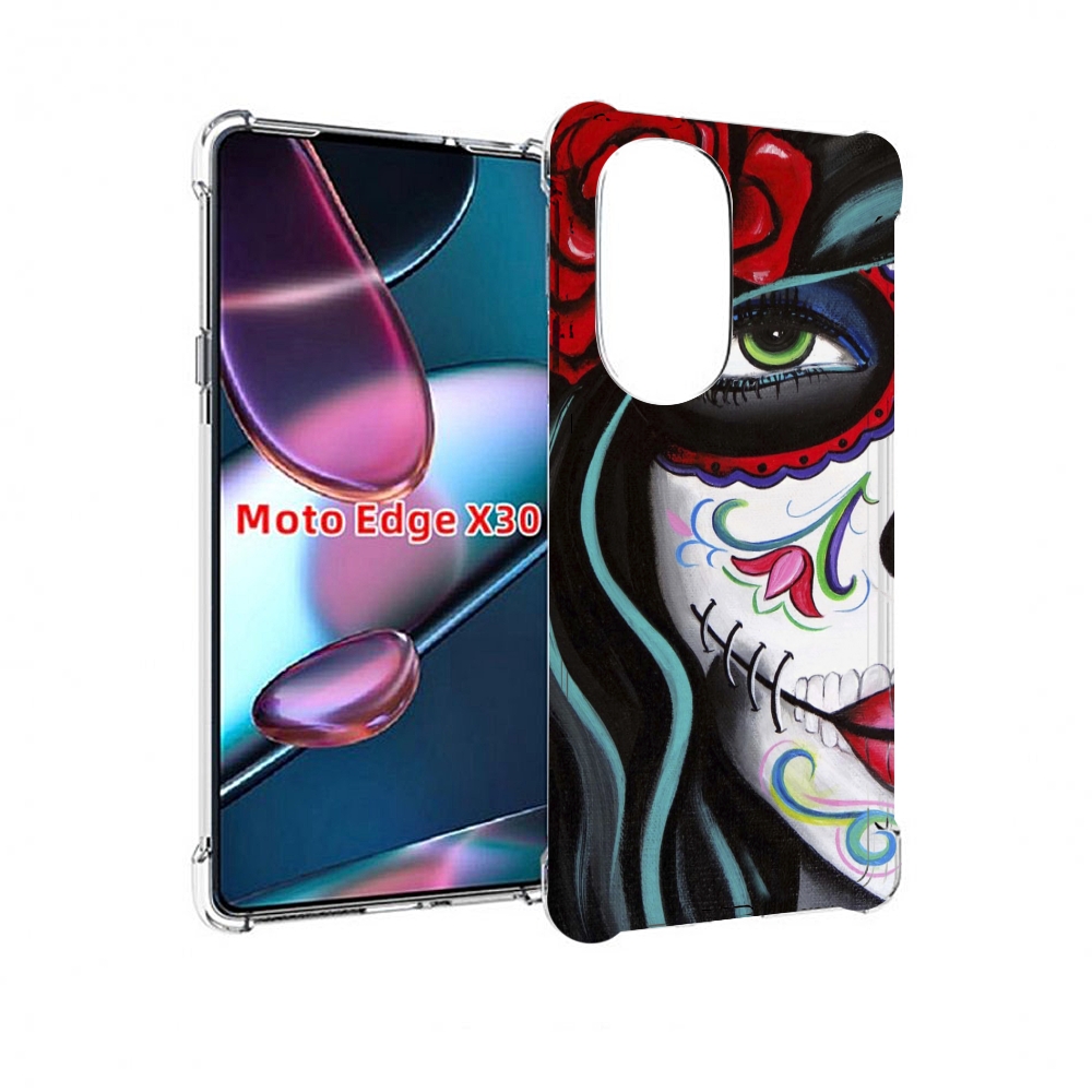 

Чехол MyPads девушка в масочке расписная женский для Motorola Moto Edge X30, Прозрачный, Tocco