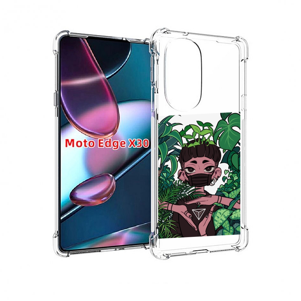 

Чехол MyPads девушка в природе женский для Motorola Moto Edge X30, Прозрачный, Tocco
