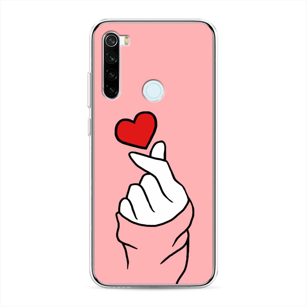 фото Силиконовый чехол "милое сердечко" на xiaomi redmi note 8t awog