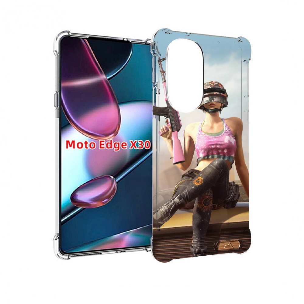 

Чехол MyPads девушка из PUBG для Motorola Moto Edge X30, Прозрачный, Tocco