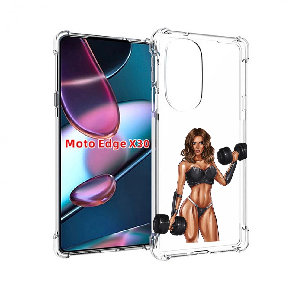 

Чехол MyPads девушка с гантелями спорт женский для Motorola Moto Edge X30, Прозрачный, Tocco