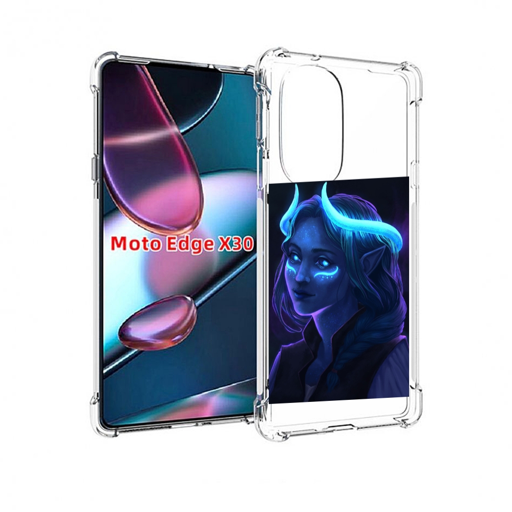 

Чехол MyPads девушка синяя ледяная женский для Motorola Moto Edge X30, Прозрачный, Tocco
