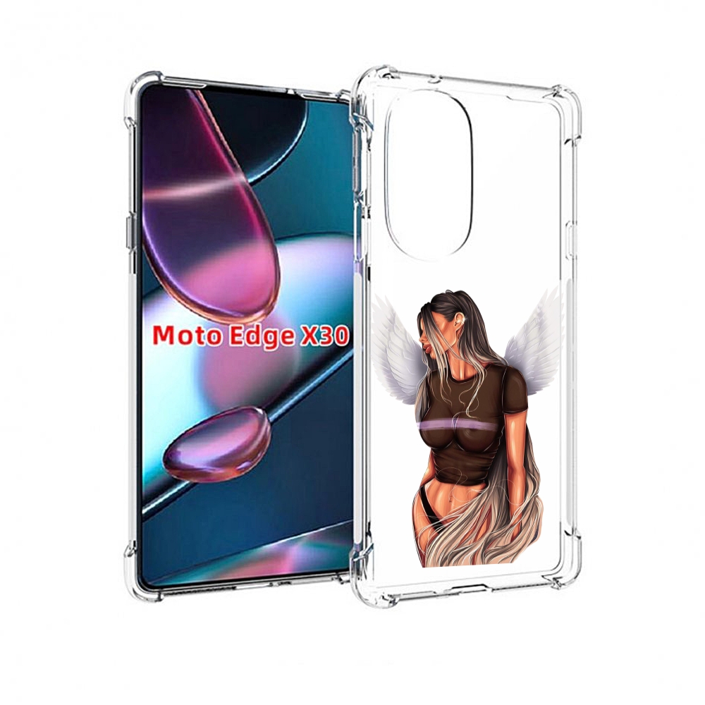 

Чехол MyPads девушка-ангел-с-крыльями женский для Motorola Moto Edge X30, Прозрачный, Tocco