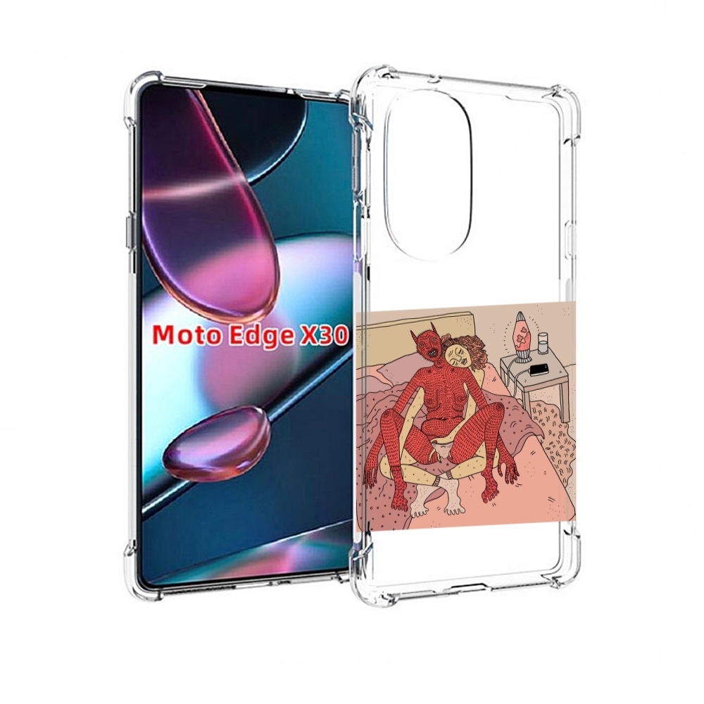 

Чехол MyPads девушка-без-кожи для Motorola Moto Edge X30, Прозрачный, Tocco