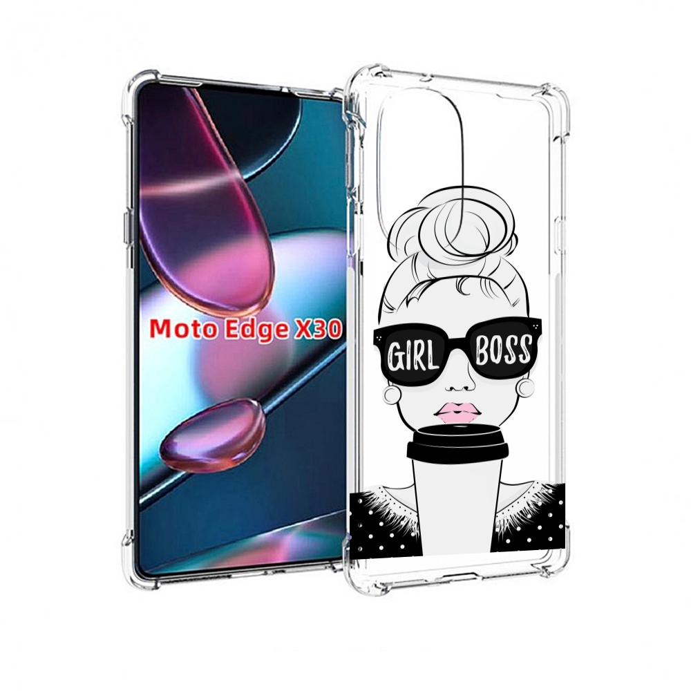 

Чехол MyPads девушка-босс женский для Motorola Moto Edge X30, Прозрачный, Tocco