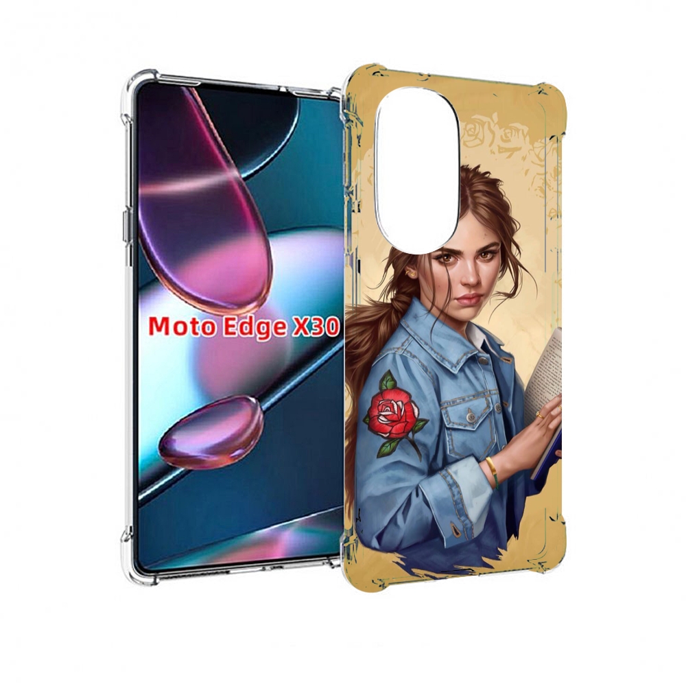 

Чехол MyPads девушка-в-бежевом-фоне для Motorola Moto Edge X30, Прозрачный, Tocco