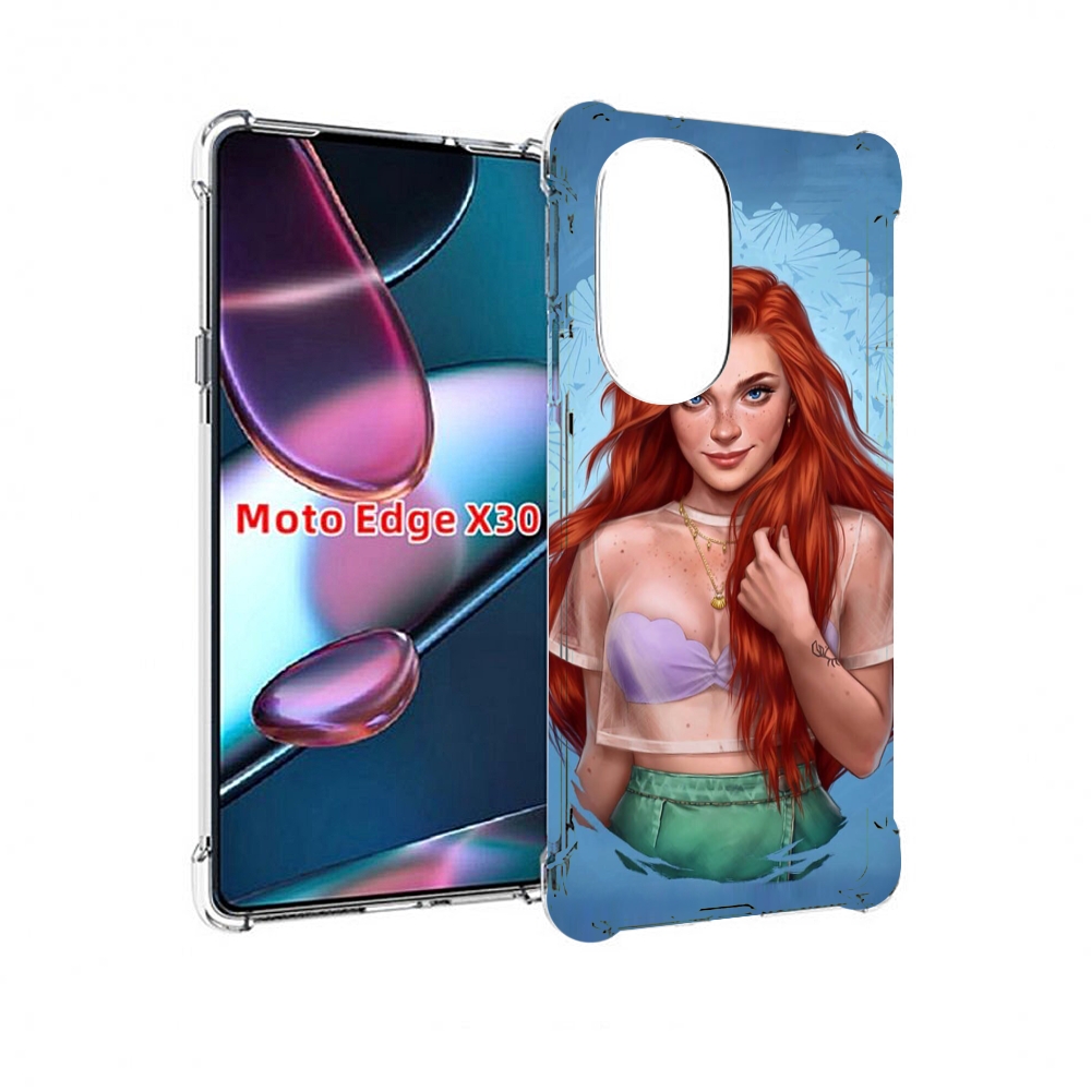 

Чехол MyPads девушка-в-голубом-фоне женский для Motorola Moto Edge X30, Прозрачный, Tocco