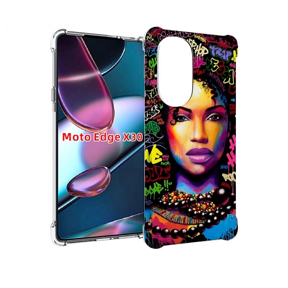 

Чехол MyPads девушка-в-граффити женский для Motorola Moto Edge X30, Прозрачный, Tocco