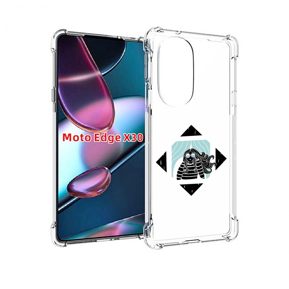 

Чехол MyPads девушка-в-квадратике для Motorola Moto Edge X30, Прозрачный, Tocco