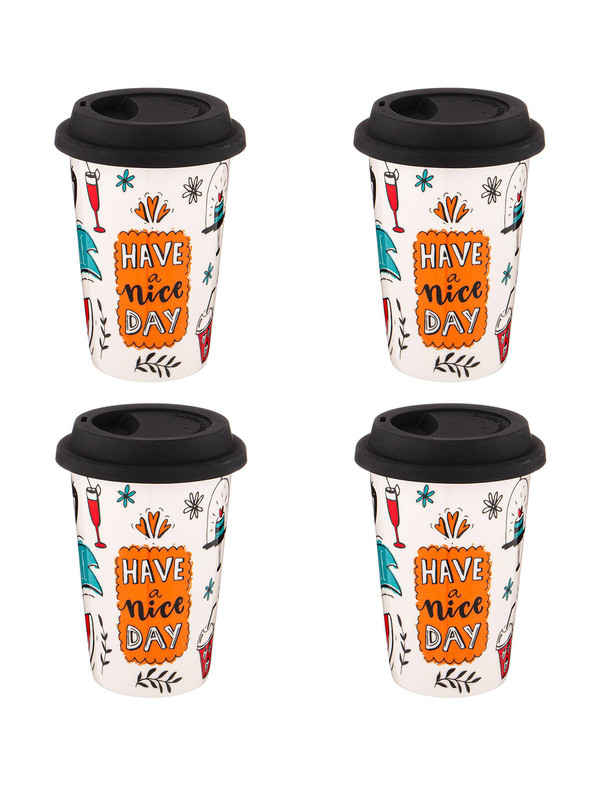 

Набор кружек 4 шт Lefard Coffemania с крышкой 400 мл 4-SPAIK(776-043)ARTI