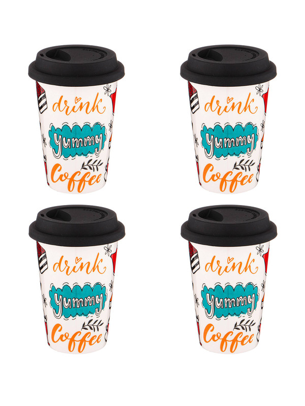 

Набор кружек 4 шт Lefard Coffemania с крышкой 400 мл 4-SPAIK(776-044)ARTI
