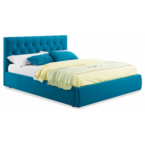Кровать полутораспальная Наша мебель Verona 2000x1400 с ортопедическим основанием, синий