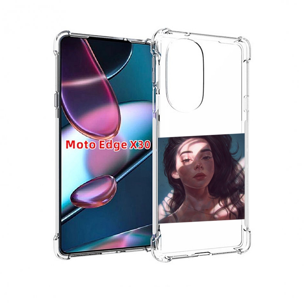

Чехол MyPads девушка-в-лучах женский для Motorola Moto Edge X30, Прозрачный, Tocco