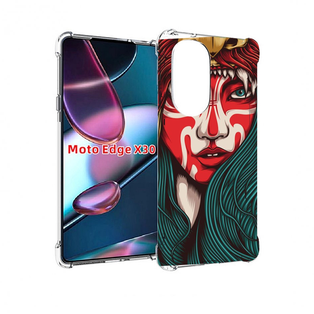 

Чехол MyPads девушка-в-маскировке для Motorola Moto Edge X30, Прозрачный, Tocco