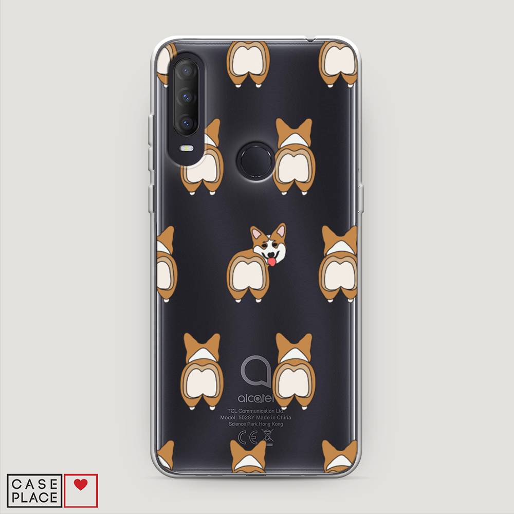 

Чехол Awog на Alcatel 1S (2020) / Алкатель 1S (2020) "Милый корги фон", Разноцветный, 170850-2