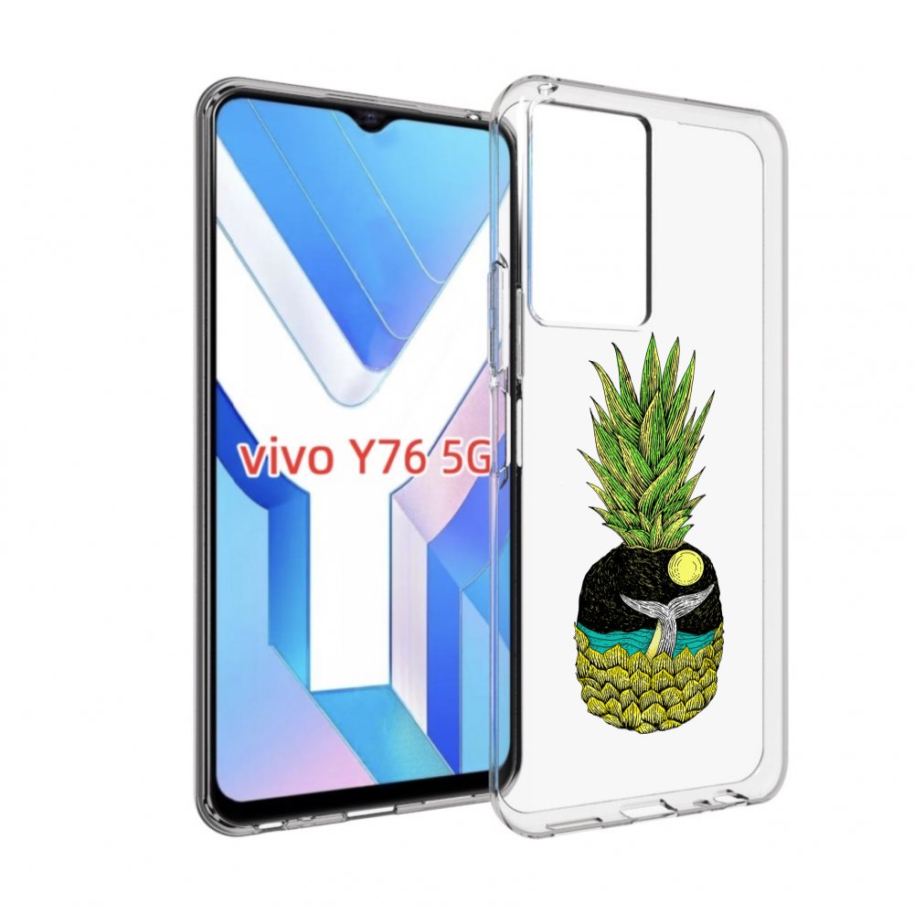 

Чехол MyPads ананас с китом для Vivo Y76 5G, Прозрачный, Tocco