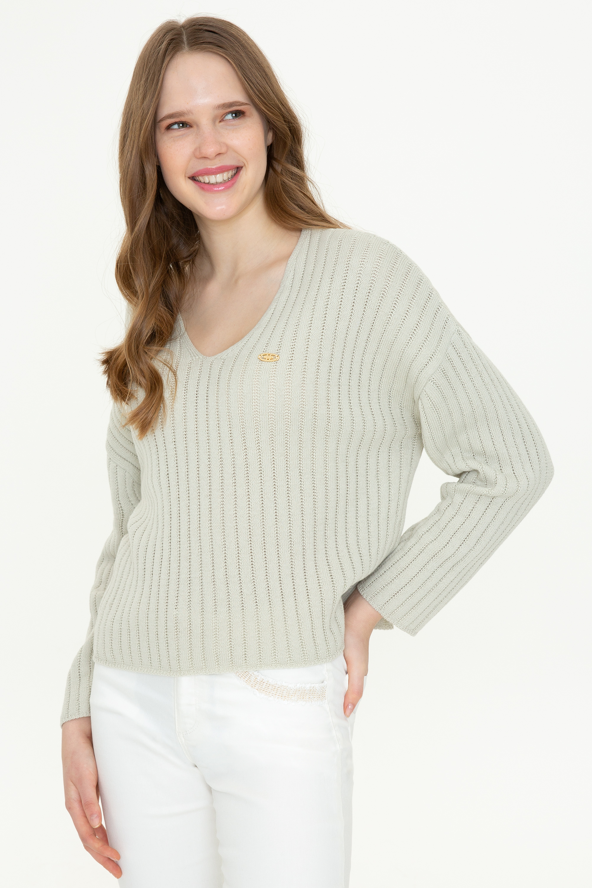 

Пуловер женский U.S. POLO Assn. G082SZ0TK0ROSSE бежевый L, G082SZ0TK0ROSSE