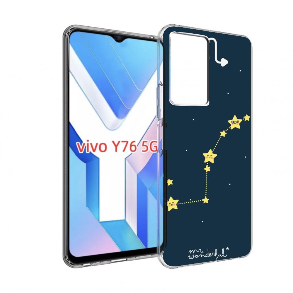 

Чехол MyPads знак зодиака скорпион 1 для Vivo Y76 5G, Прозрачный, Tocco