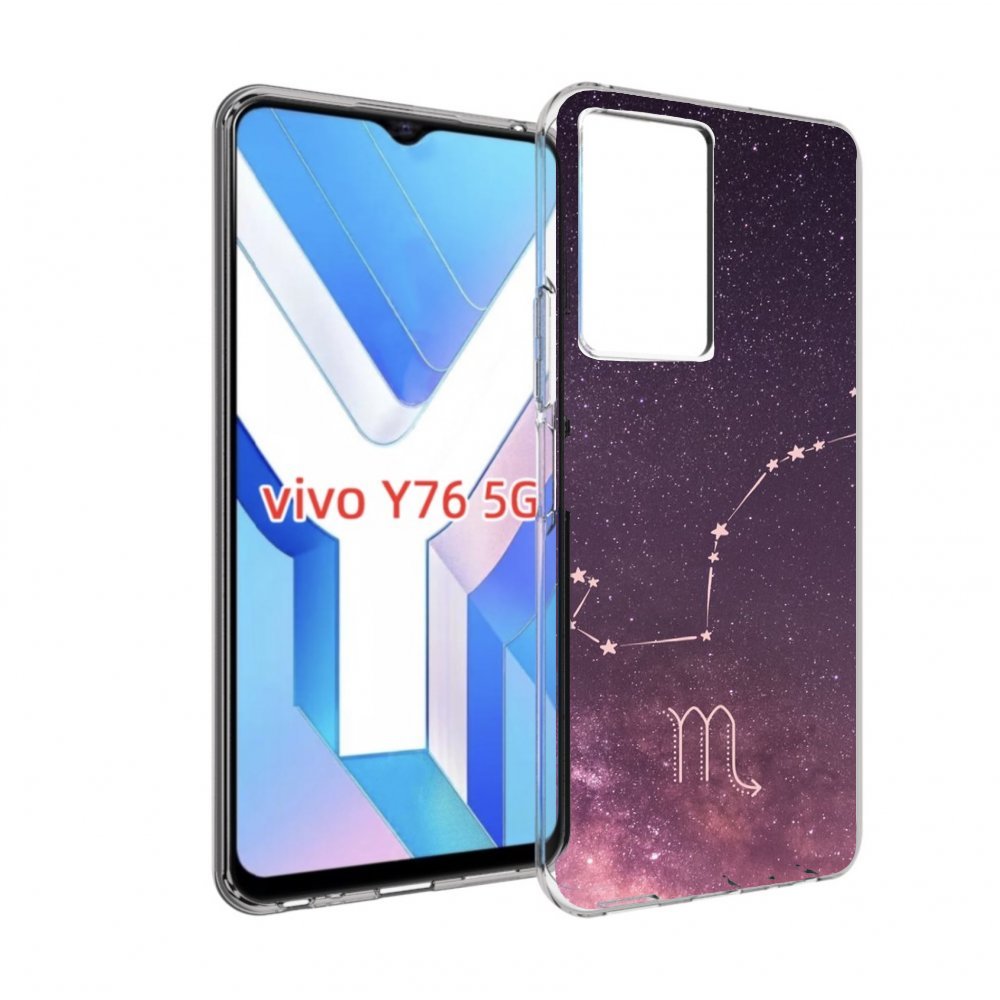 

Чехол MyPads знак зодиака скорпион 4 для Vivo Y76 5G, Прозрачный, Tocco