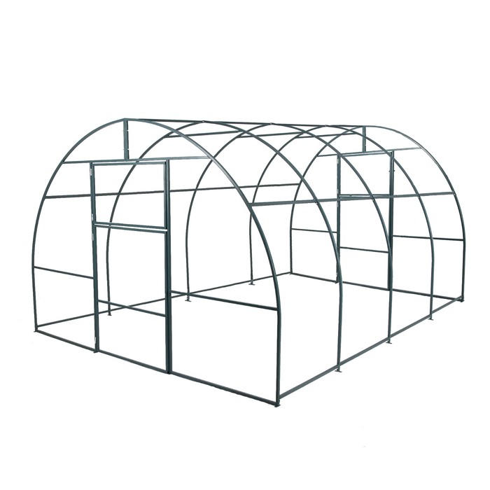 Каркас теплицы, 4x3x2 м, шаг 1 м, профиль 20x20 мм, толщина металла 1 мм, без полика