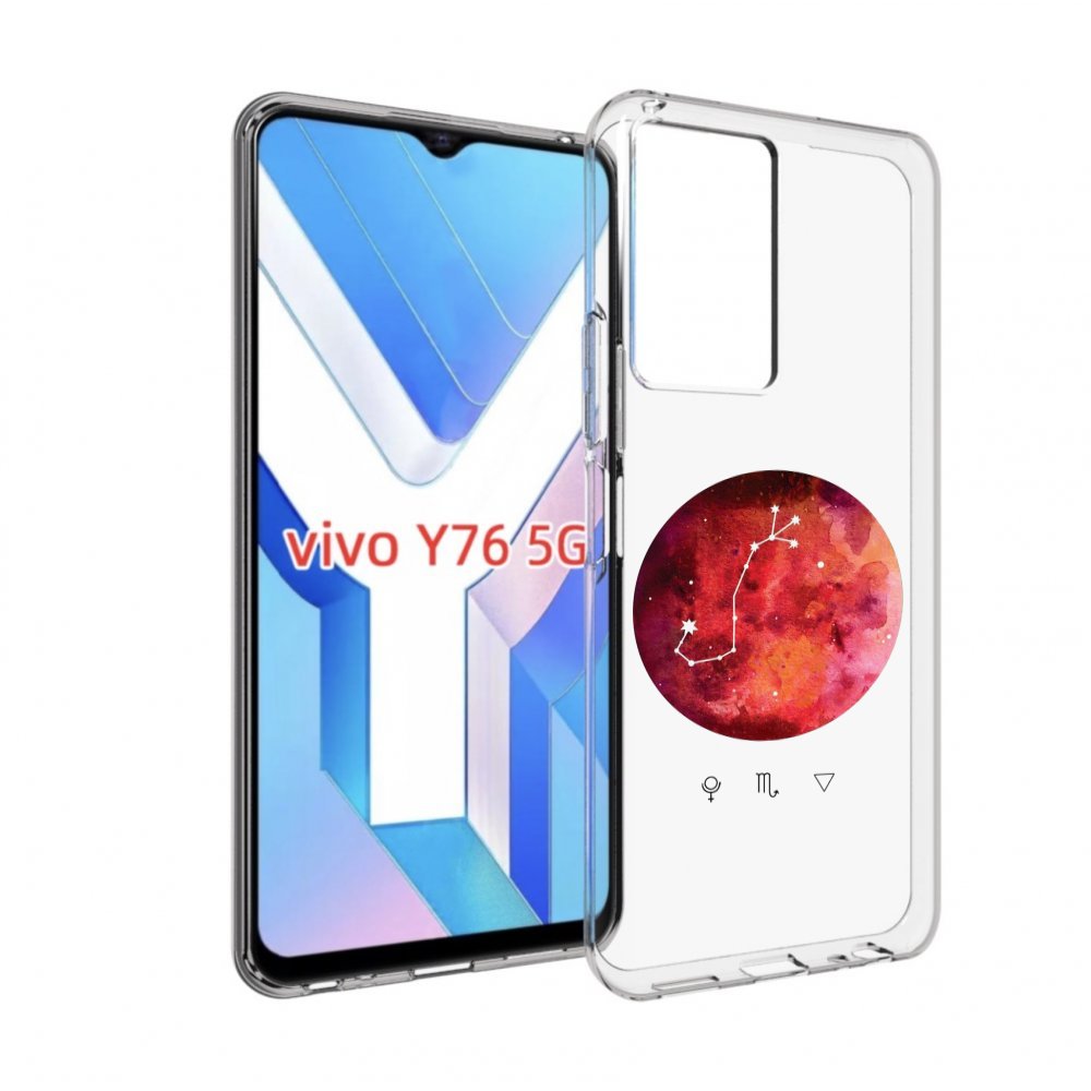 

Чехол MyPads знак зодиака скорпион 6 для Vivo Y76 5G, Прозрачный, Tocco
