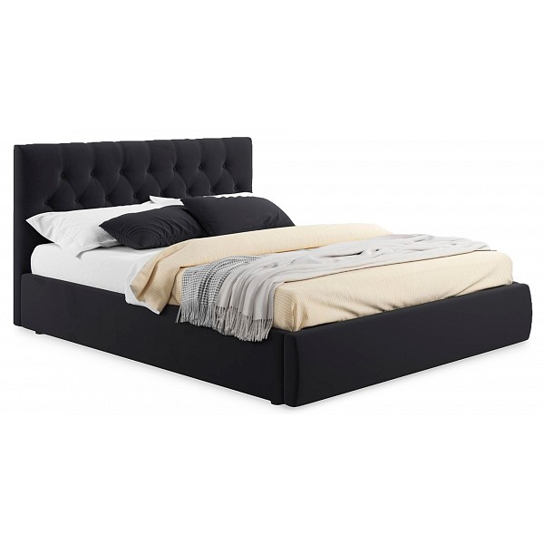 Кровать двуспальная Наша мебель Verona 2000x1600 с подъемным механизмом, черный