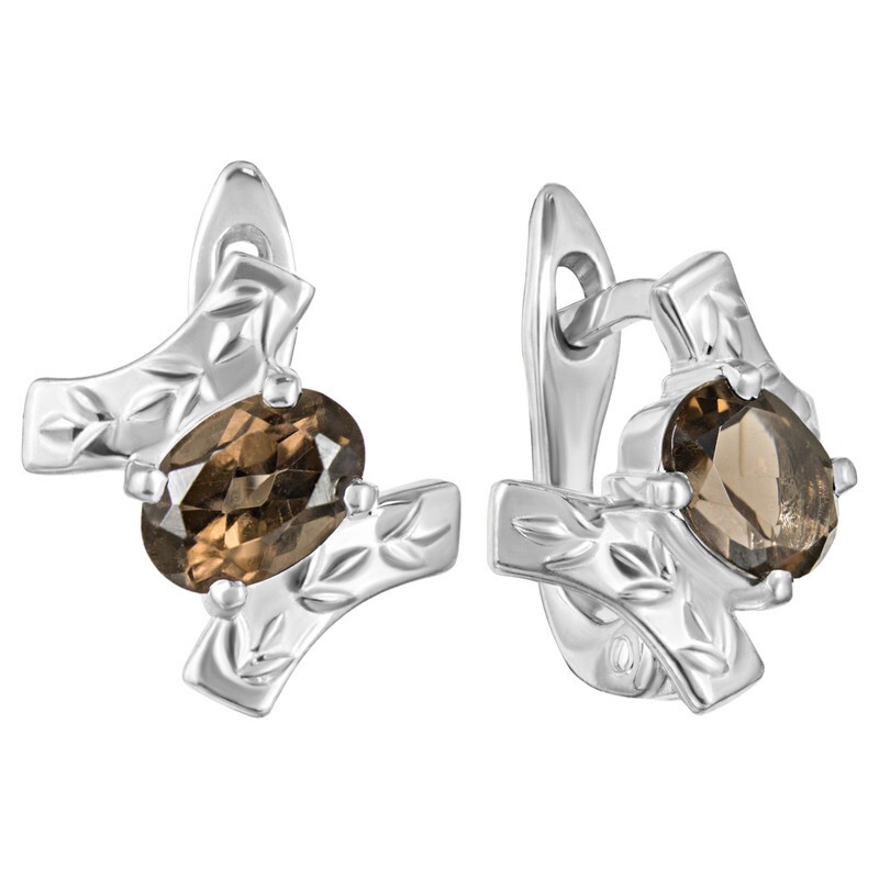 

Серьги из серебра с раухтопазом LAZURIT-ONLINE 8125AG, 8125AG