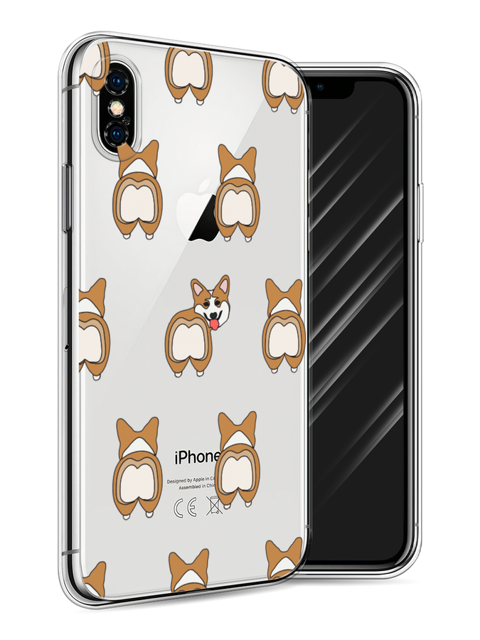 

Чехол Awog на Apple iPhone X (10) / Айфон X (10) "Милый корги фон", Разноцветный, 11050-2