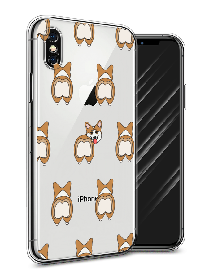 

Чехол Awog на Apple iPhone XS Max (10S Max) / Айфон XS Max (10S Max) "Милый корги фон", Разноцветный, 11950-2