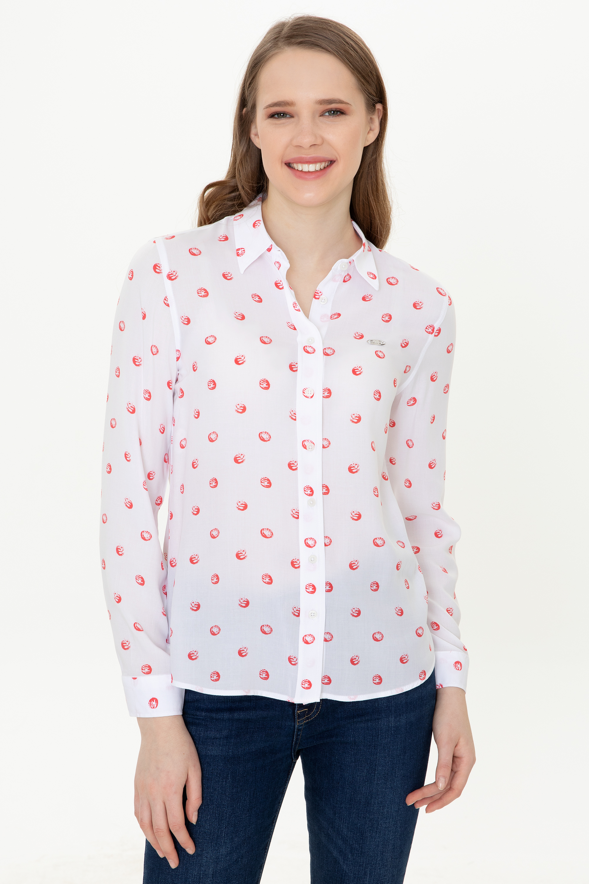 

Блуза женская U.S. POLO Assn. G082SZ0040LEAFSO белая 38, Белый, G082SZ0040LEAFSO