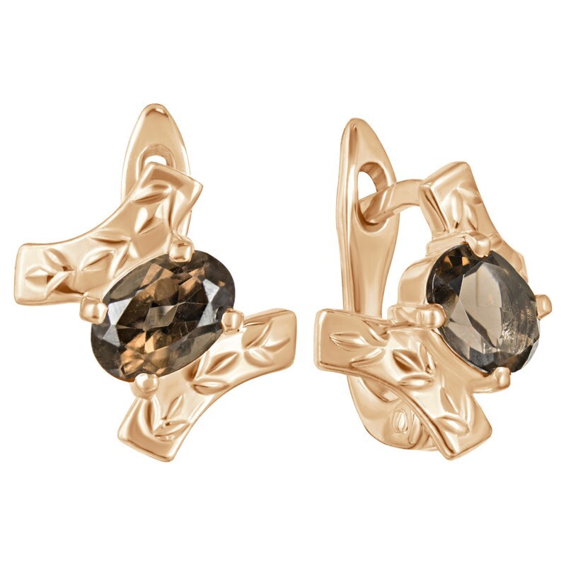

Серьги из серебра с раухтопазом LAZURIT-ONLINE 8125PG, 8125PG